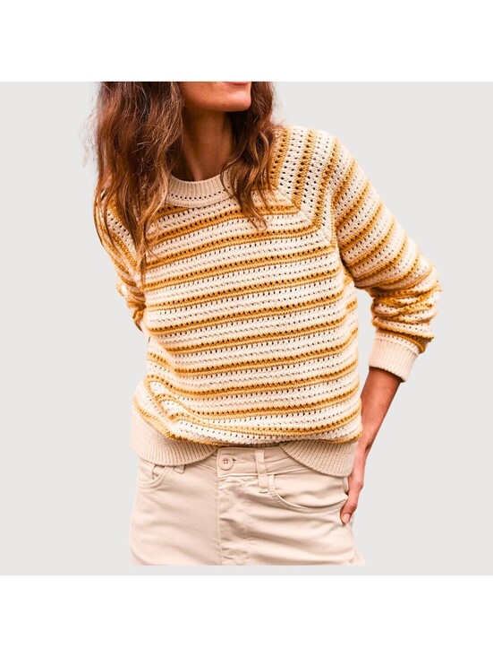 Marine Layer Sweaters - Marine Layer Montecito Crewneck Stripe Sweater S